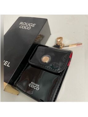 CHANEL Black Patent Rouge Coco Lipstick case